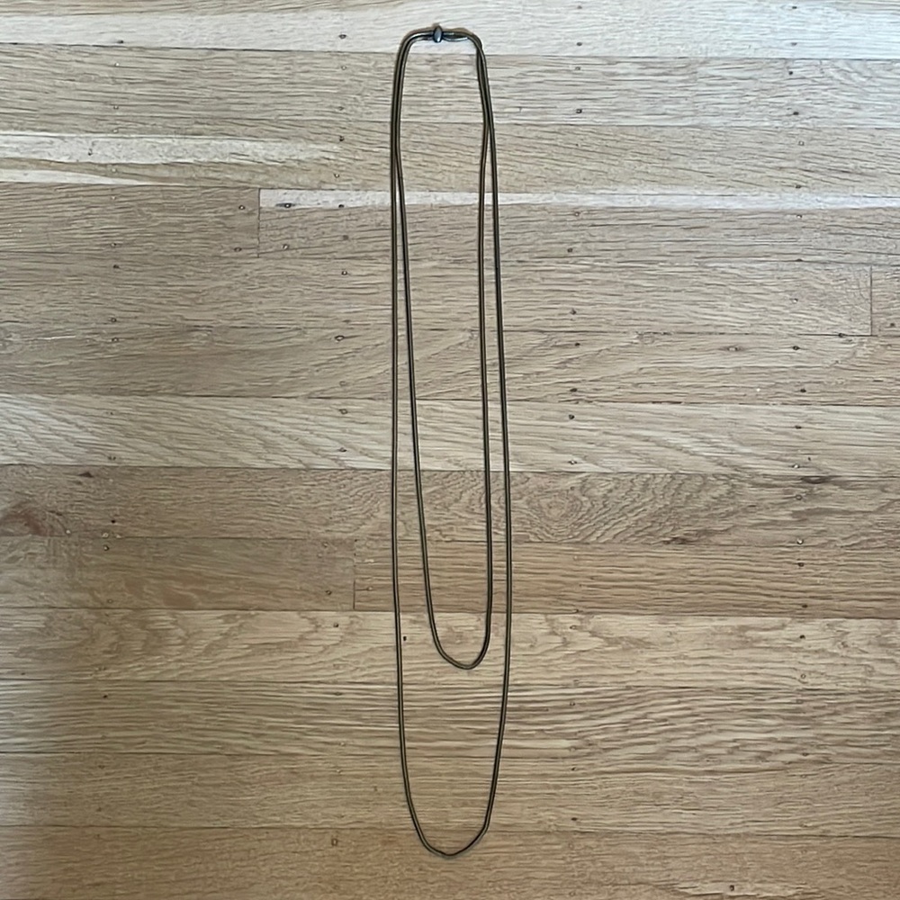 Urban Outfitters Long Double Bronze Chain Necklace